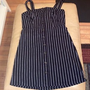 Hollister b/w vertical striped Dress
